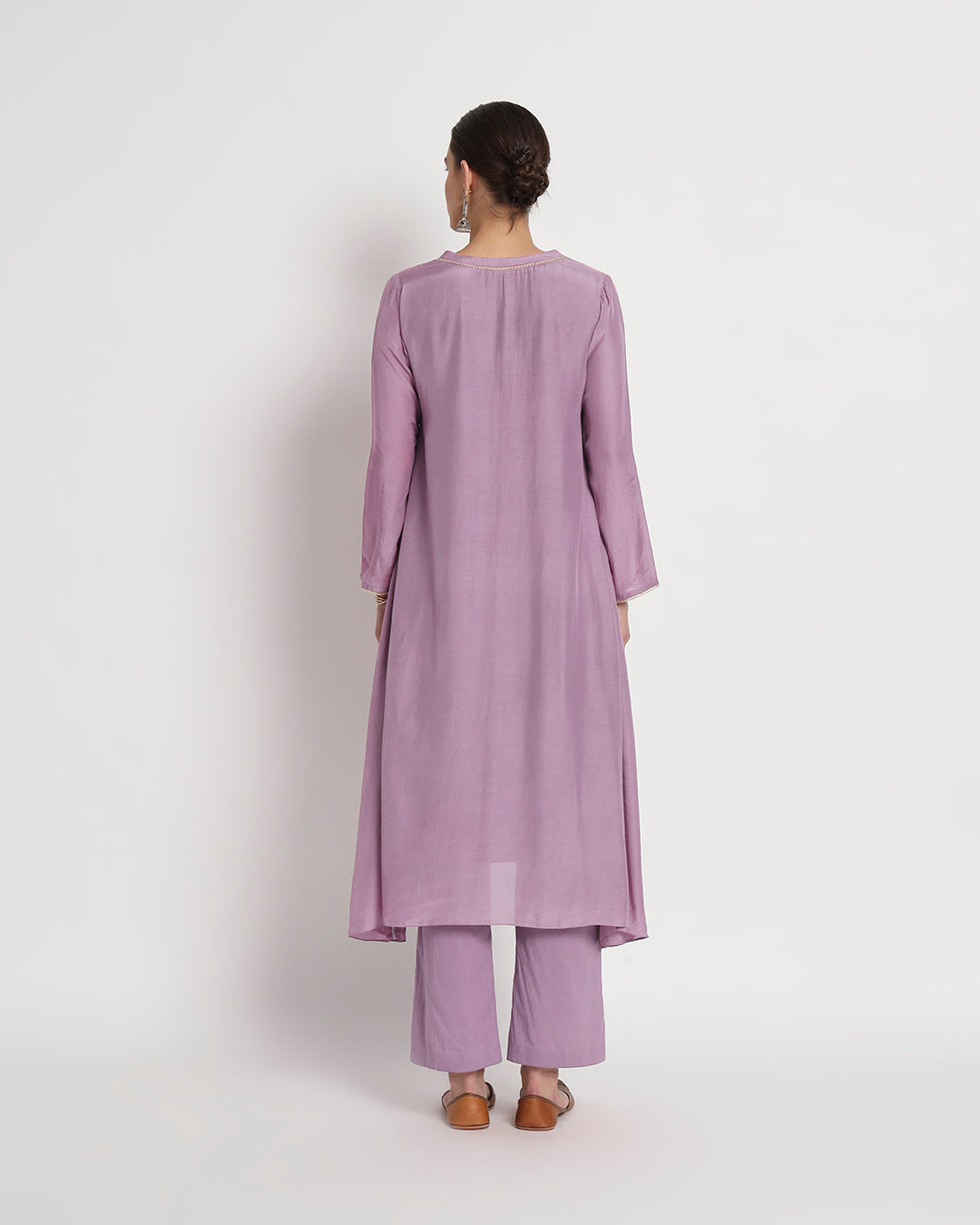 Iris Pink Flowing Silk Gala Co-ord Set