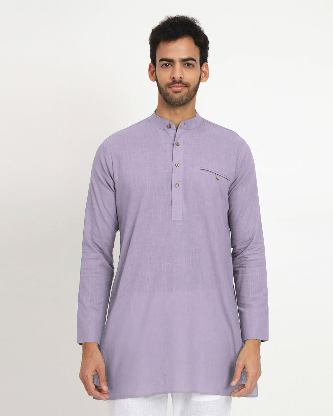 Lilac Modish Front Placket Men's Kurta