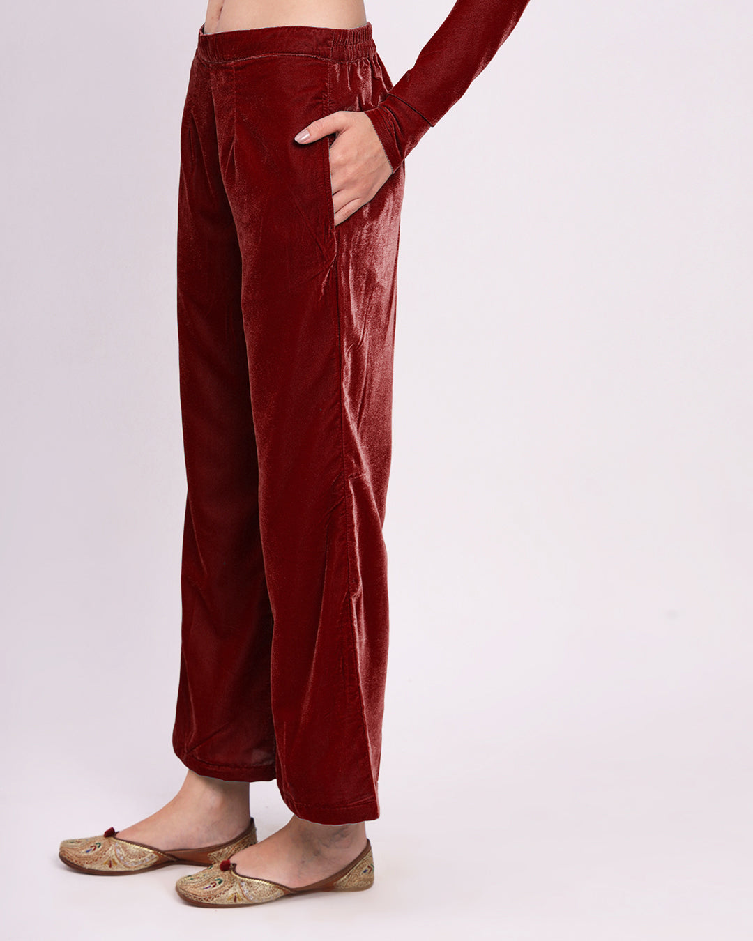 Russet Red Velvet Pants
