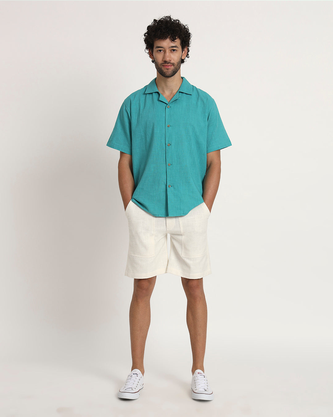 Patch Pocket Playtime White Men's Shorts