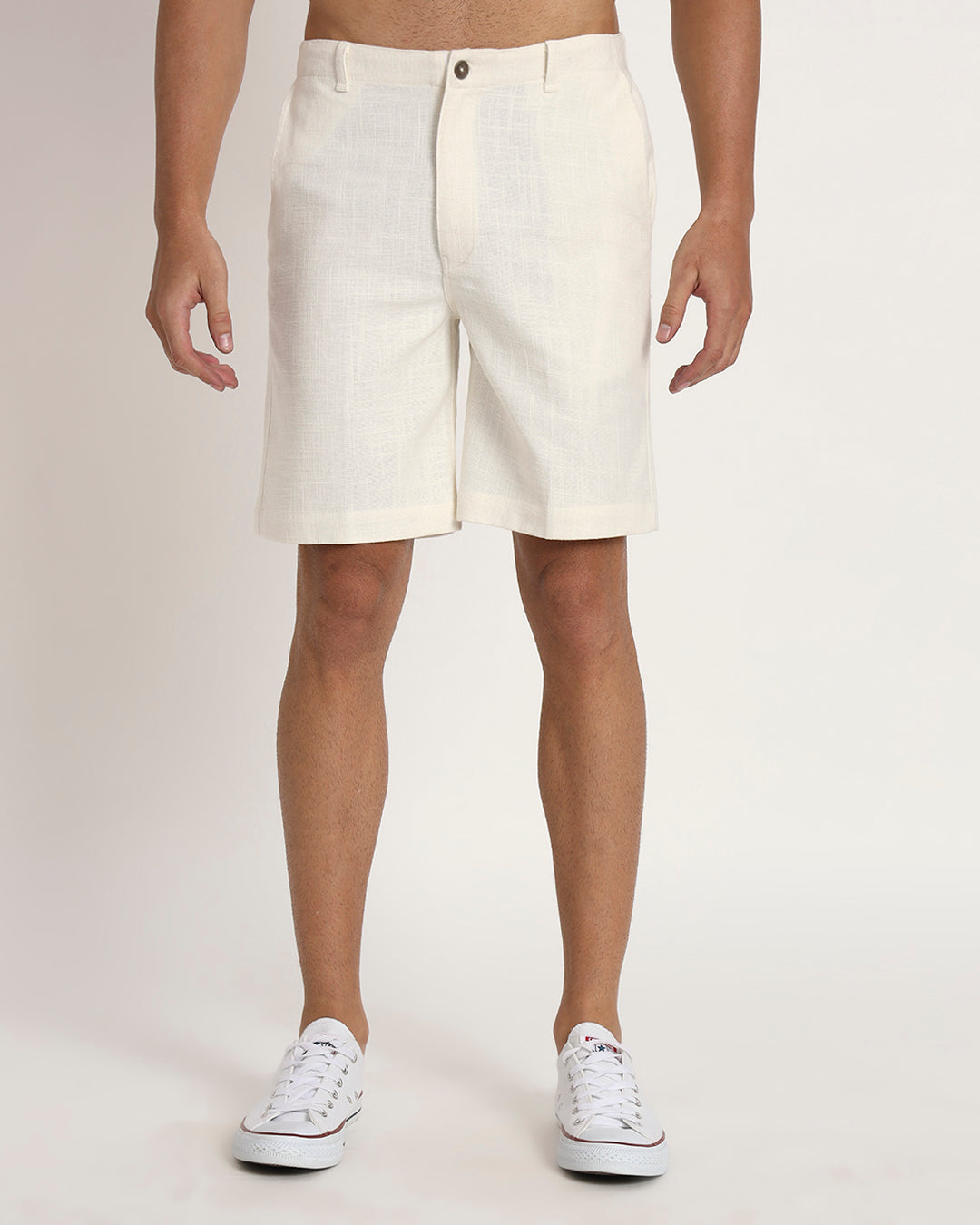 Ready For Anything White Men's Shorts
