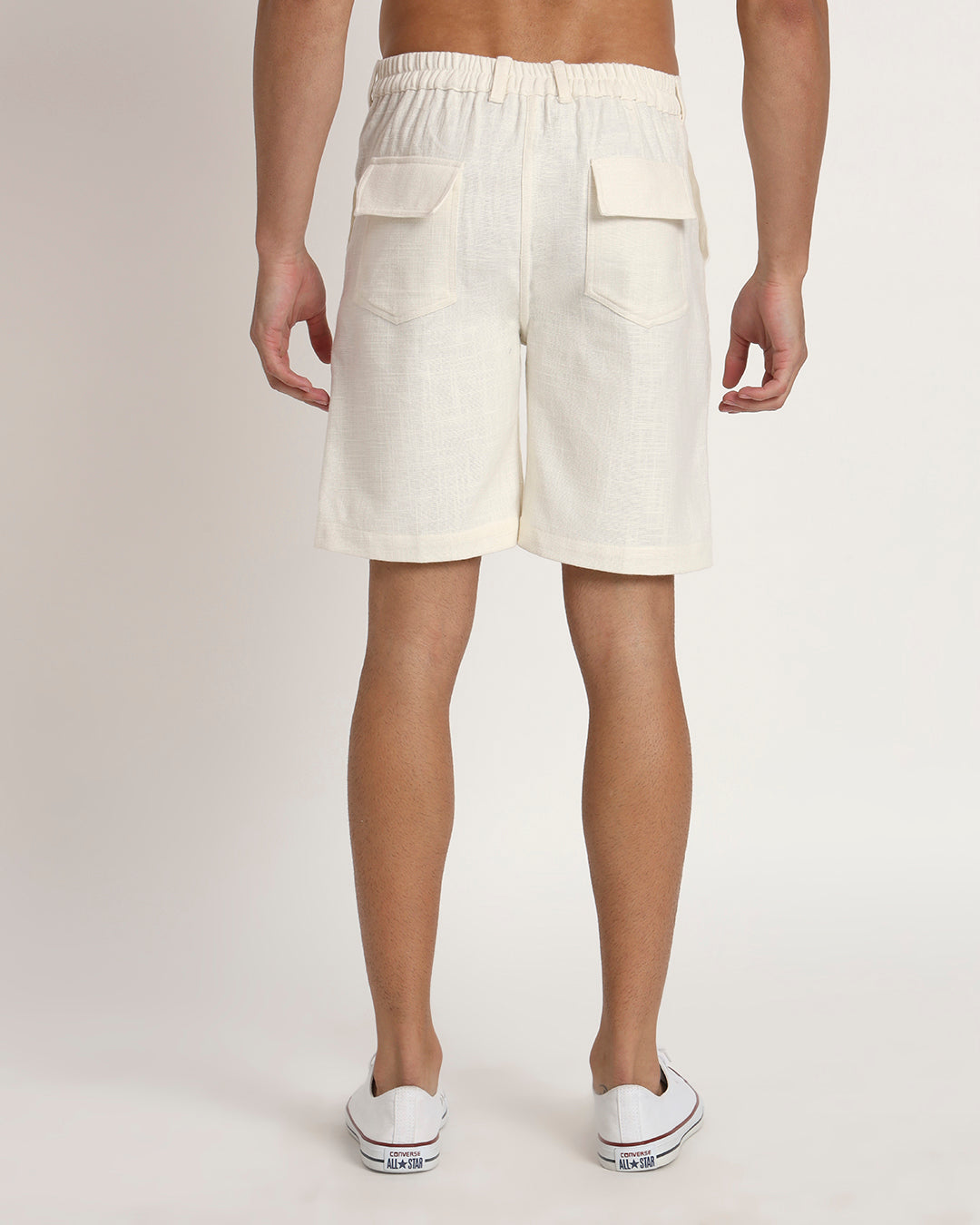 Patch Pocket Playtime White Men's Shorts