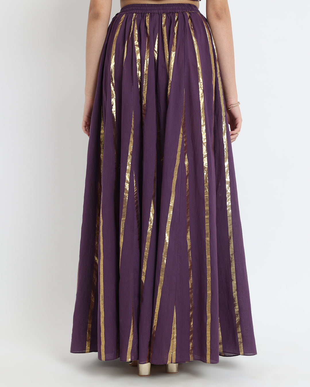 Plum Passion Ghagra Glitz Skirt