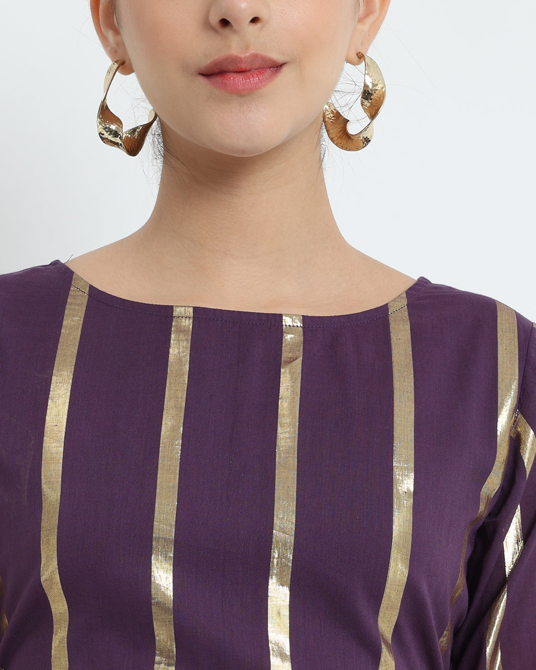 Plum Passion Glisten Gala Boatneck Blouse