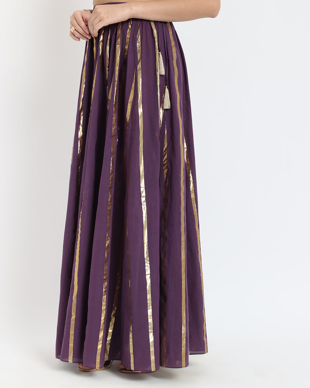 Plum Passion Ghagra Glitz Skirt
