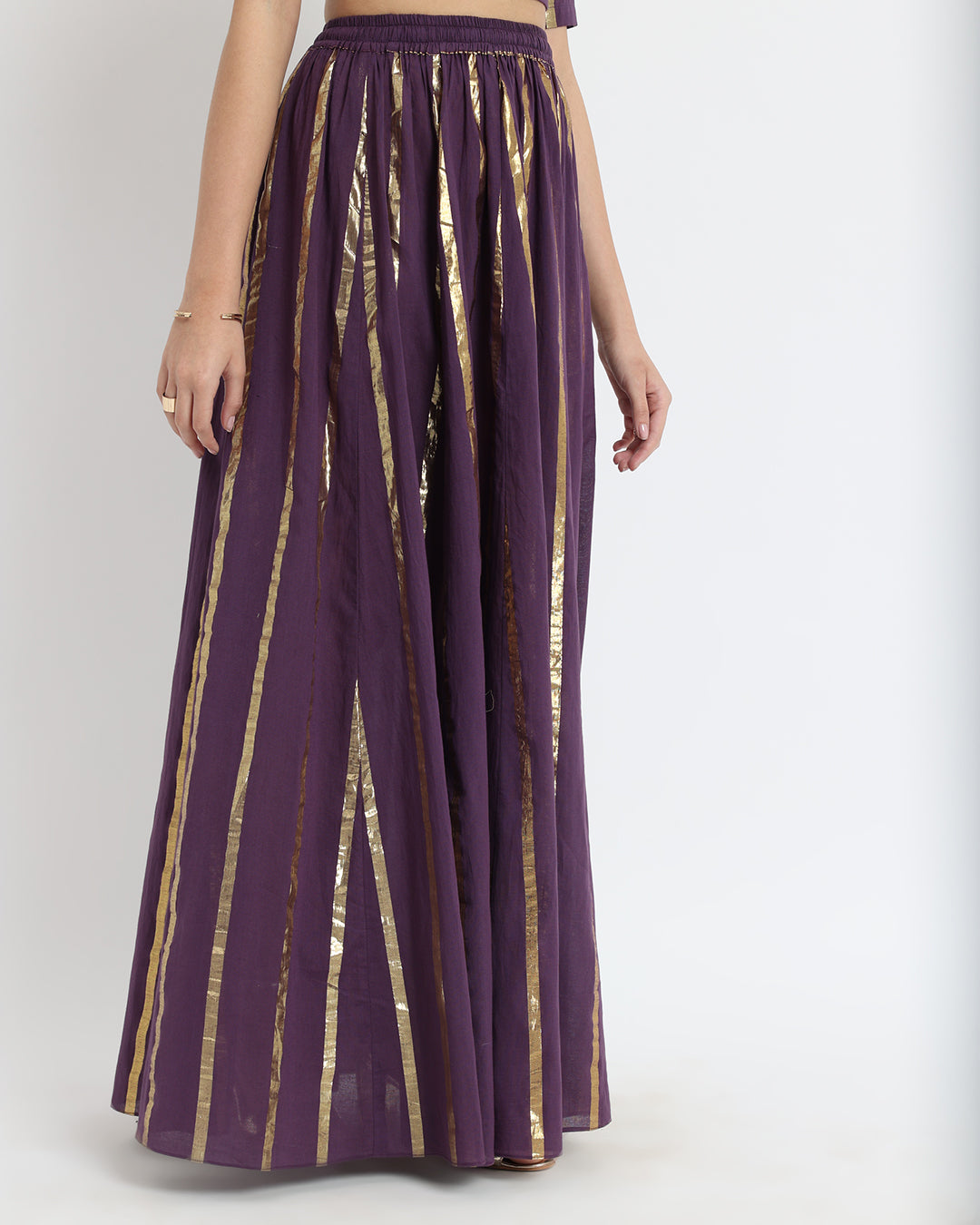Plum Passion Ghagra Glitz Skirt