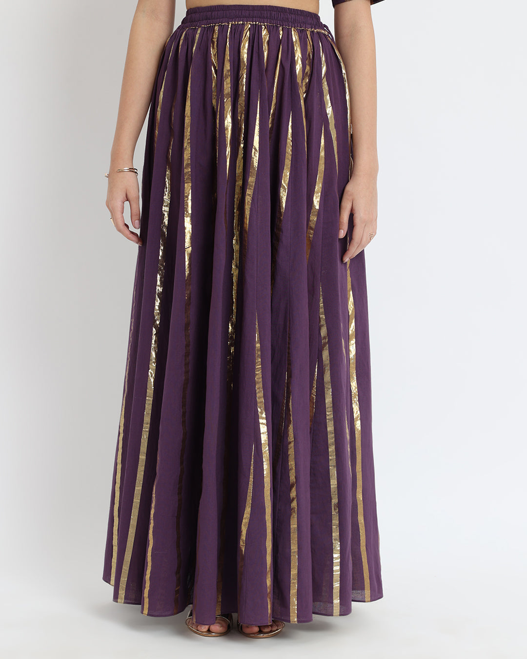 Plum Passion Ghagra Glitz Skirt