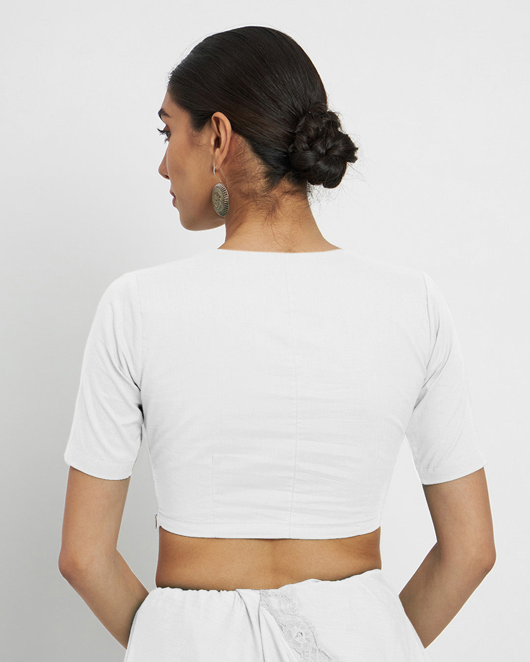 White Rayon Divine Depth Blouse