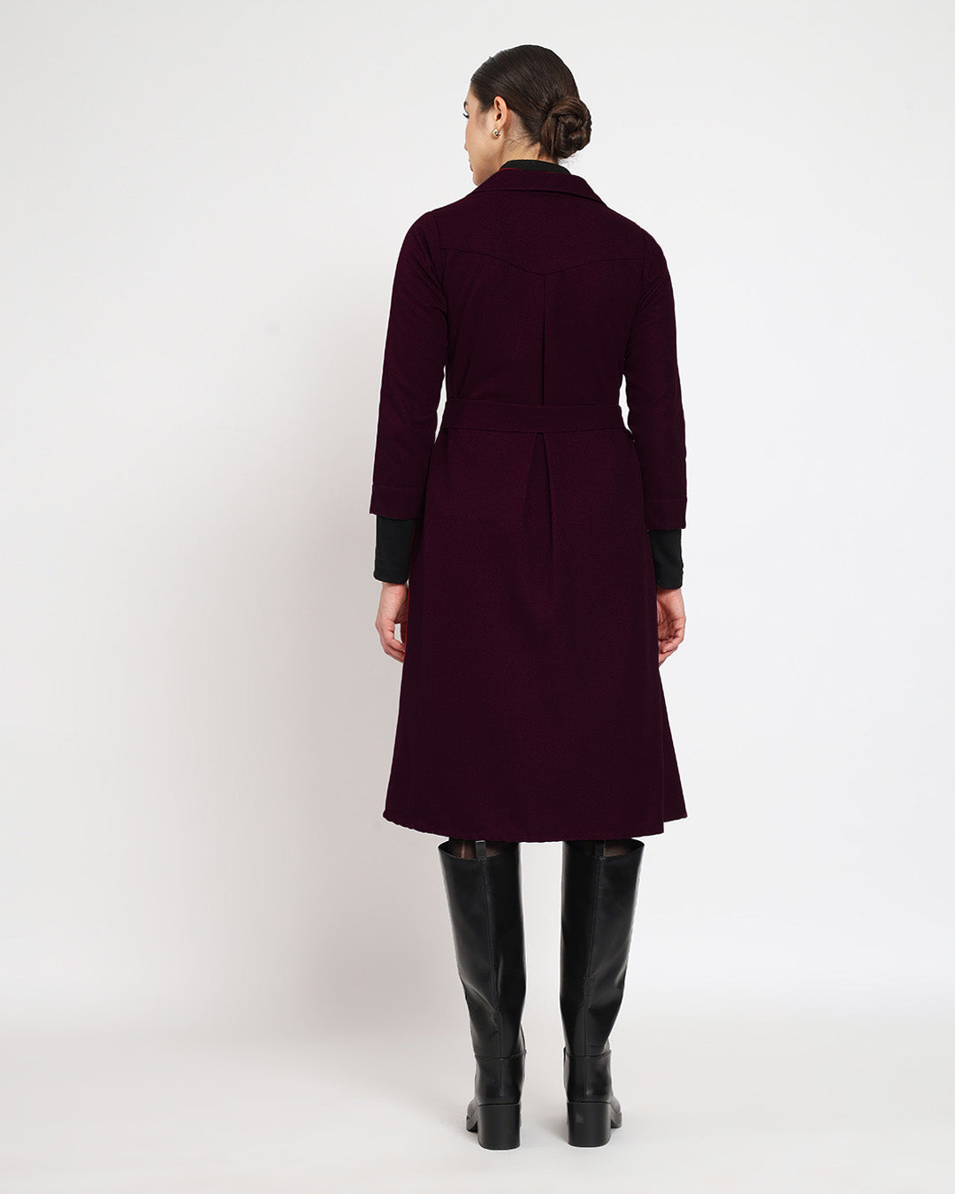 Plum Passion Artfull A-Line Woolen Dress