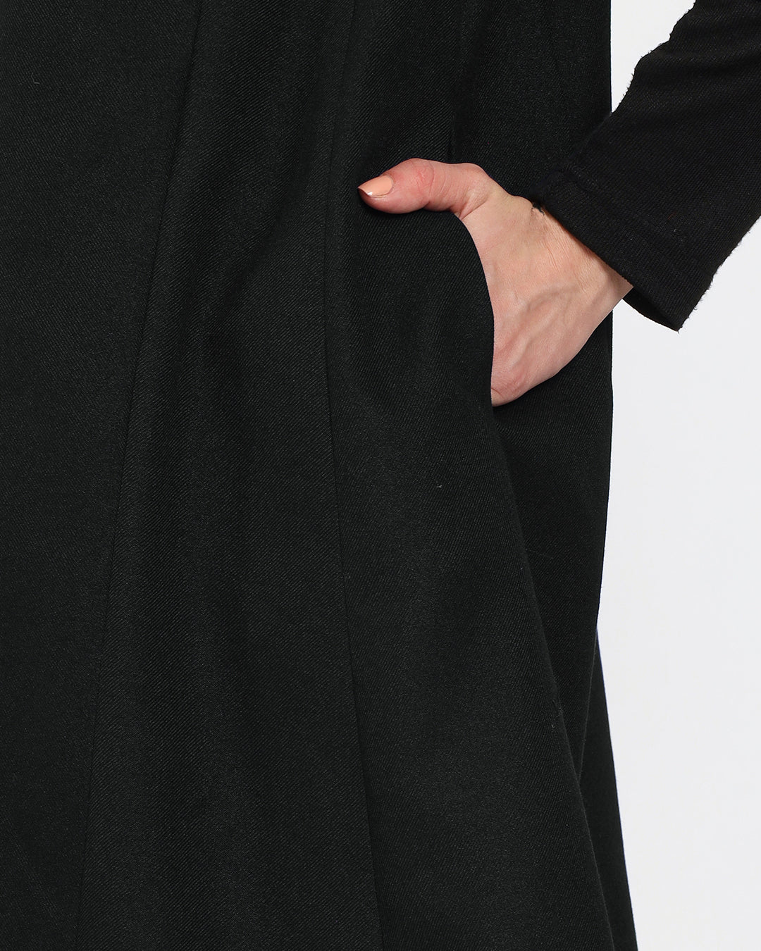 Black Vintage Allure Woolen Phiran Dress