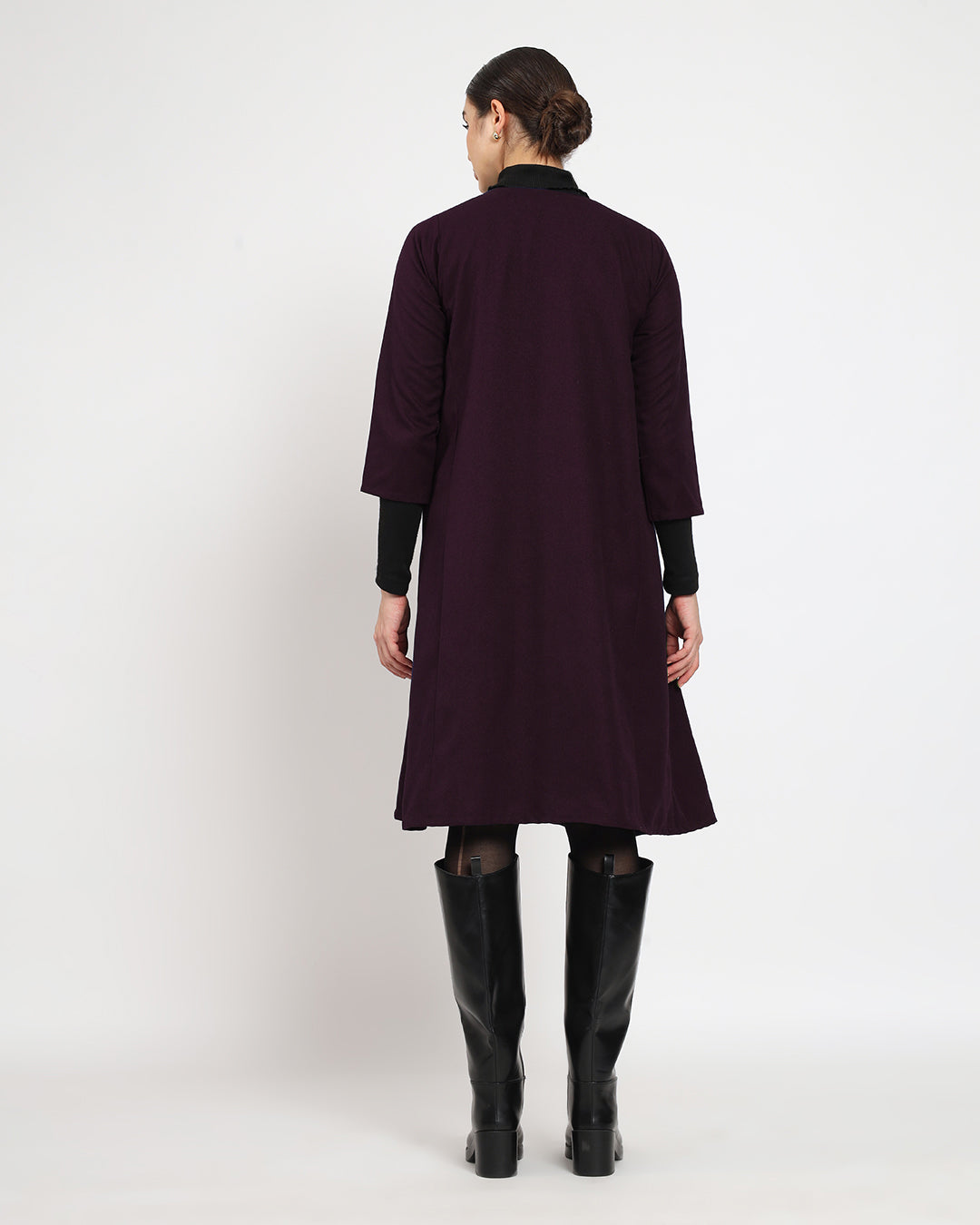 Plum Passion Vintage Allure woolen Phiran Dress