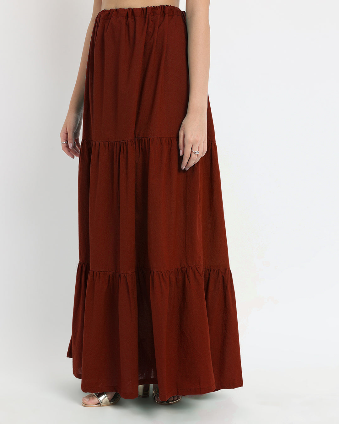 Russet Red Tiery Lace Royal Deep V Co-ord Set