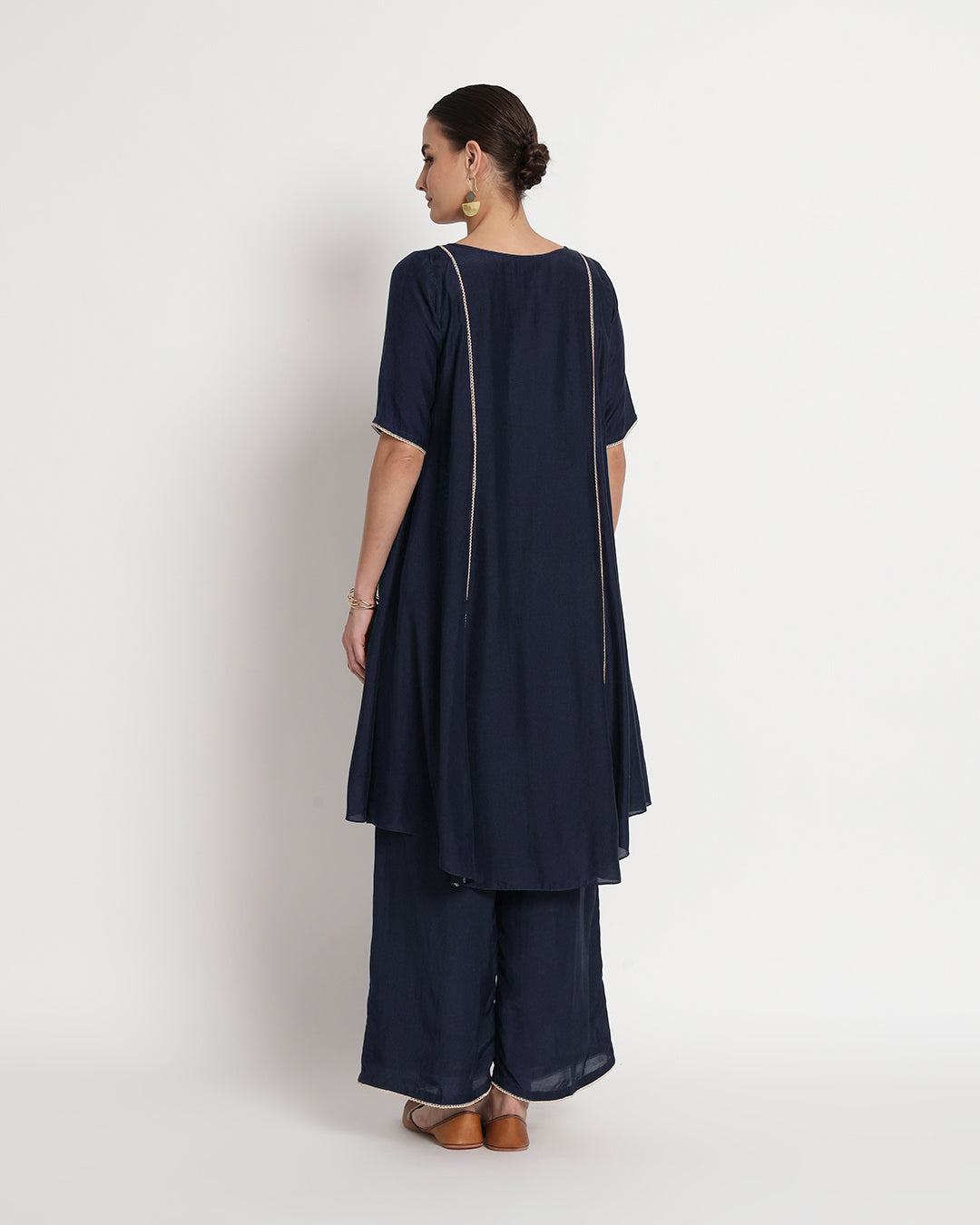 Midnight Blue Whispering Flared Gala Co-ord Set