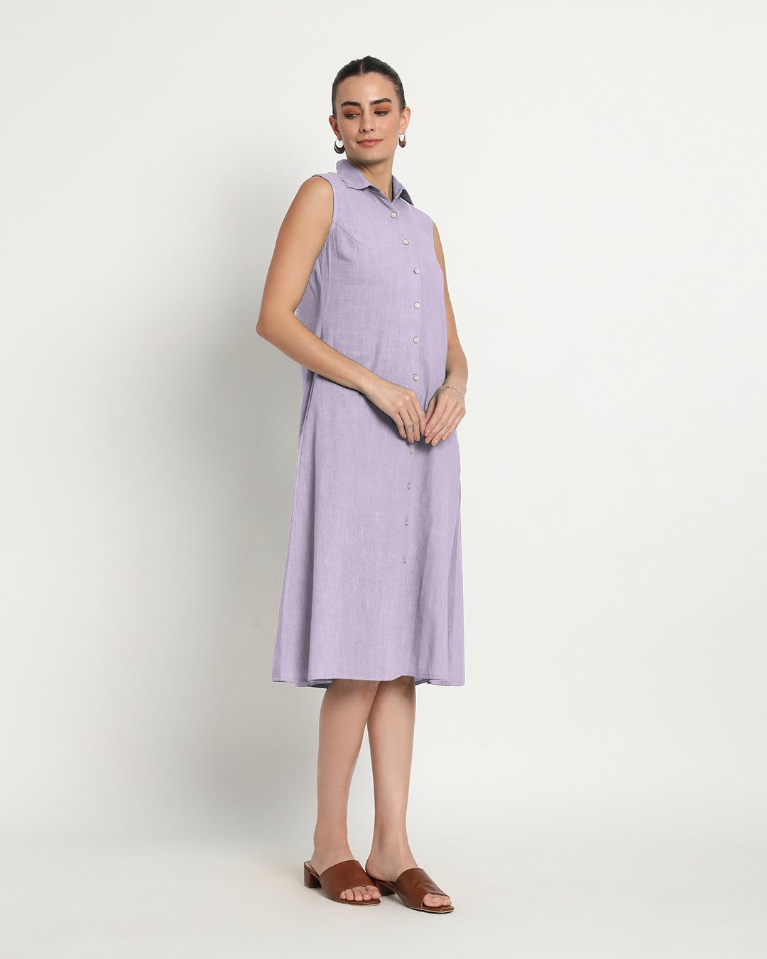 Lilac Artful A-Line Dress