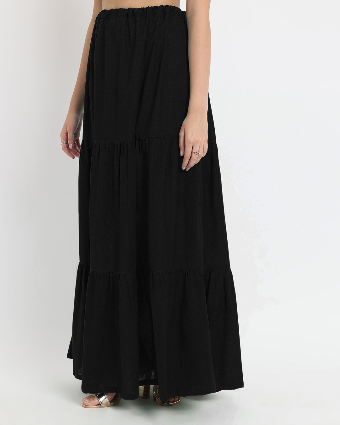 Classic Black Tiered Skirt
