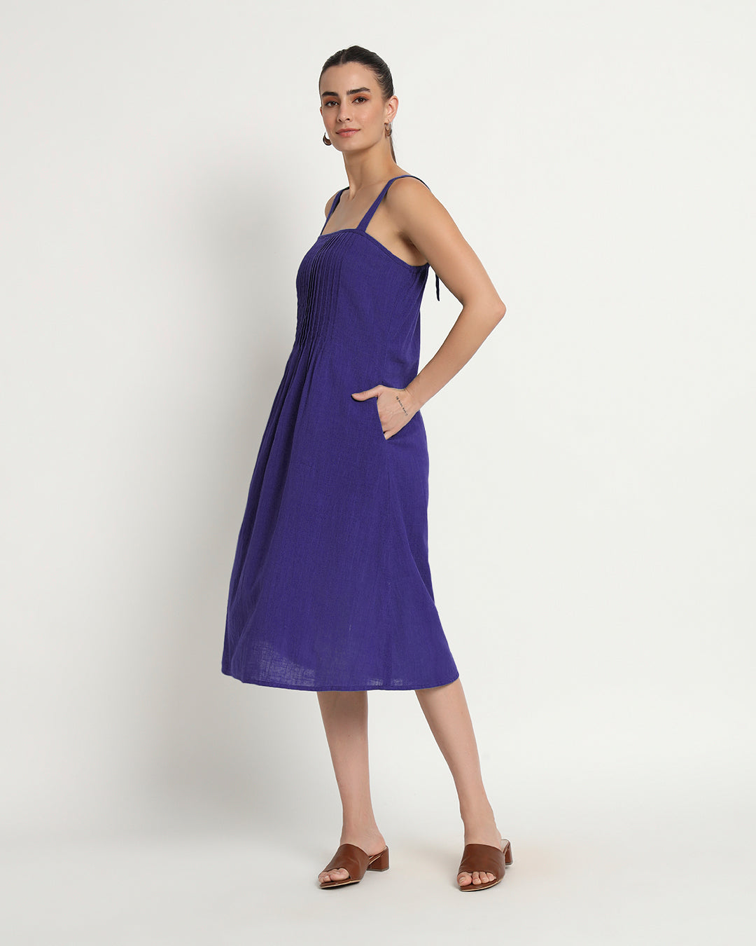 Aurora Purple Dreamy Flare Spaghetti Dress