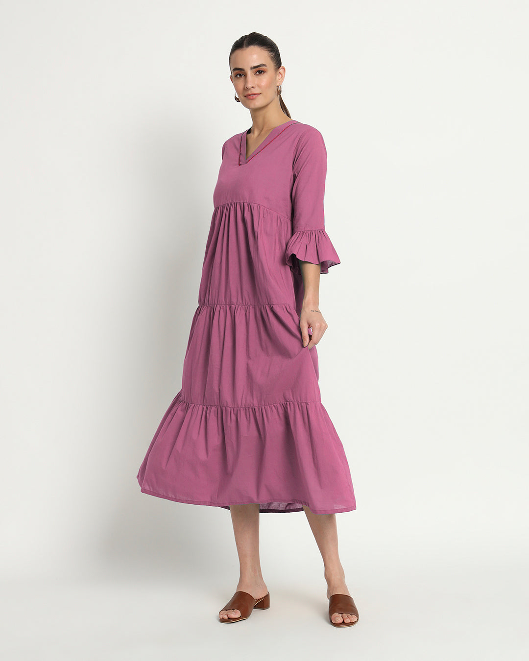 Wings Of Rose Flounce & Flow Maxi Dress