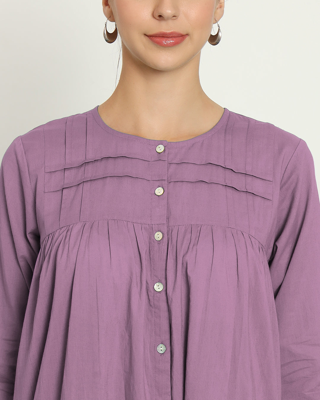 Iris Pink Pleated Paradise Maxi Nightdress