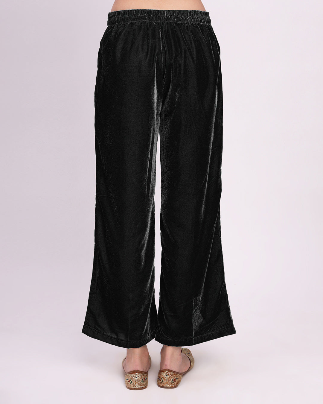 Classic Black Velvet Pants