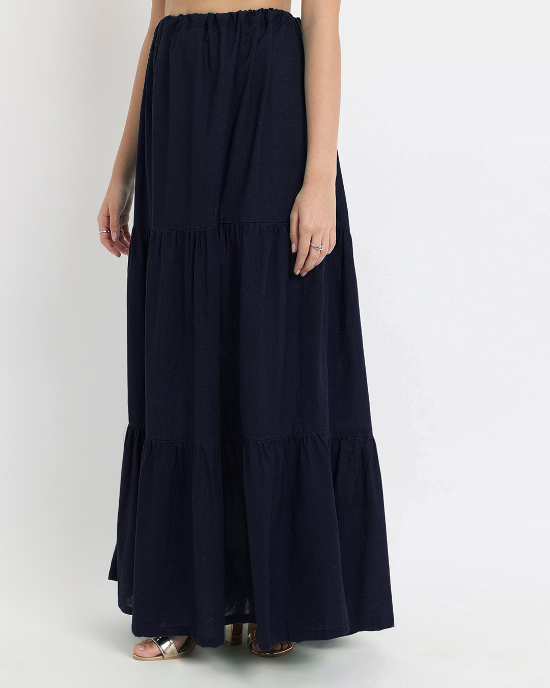 Midnight Blue Tiered Skirt