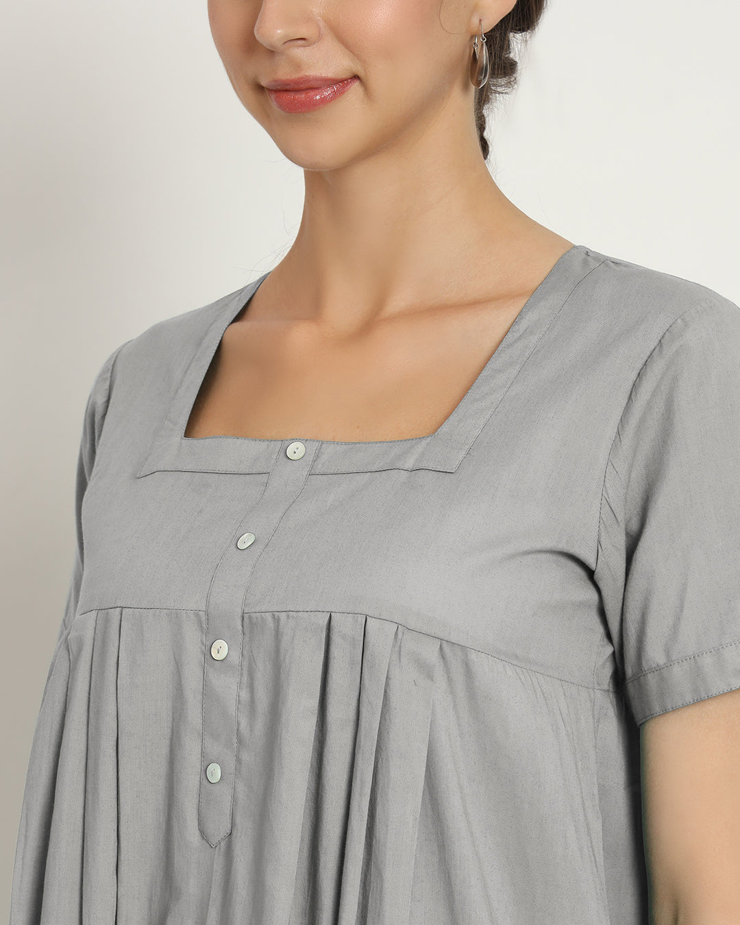 Iced Grey Square Neck Serenity Nightdress