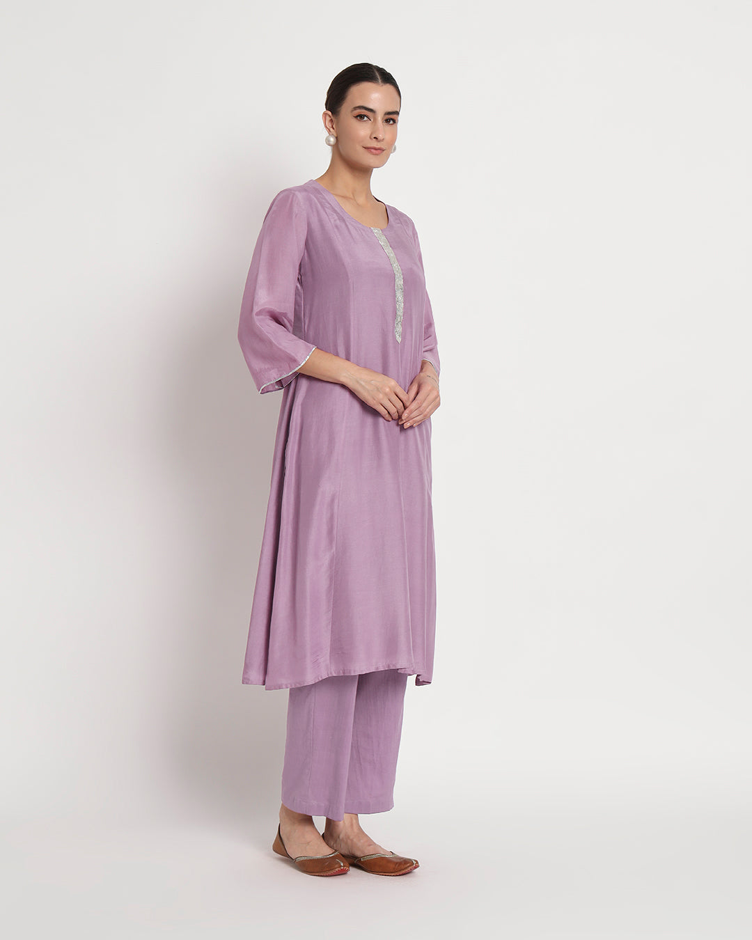 Iris Pink Royal Hand Embroidered Gala Co-ord Set