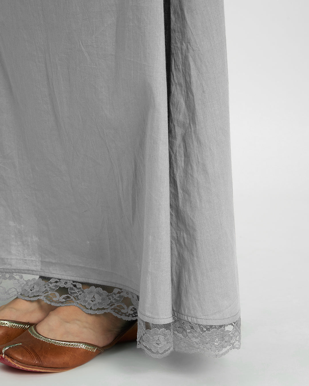 Iced Grey Lace Medley Peekaboo Petticoat