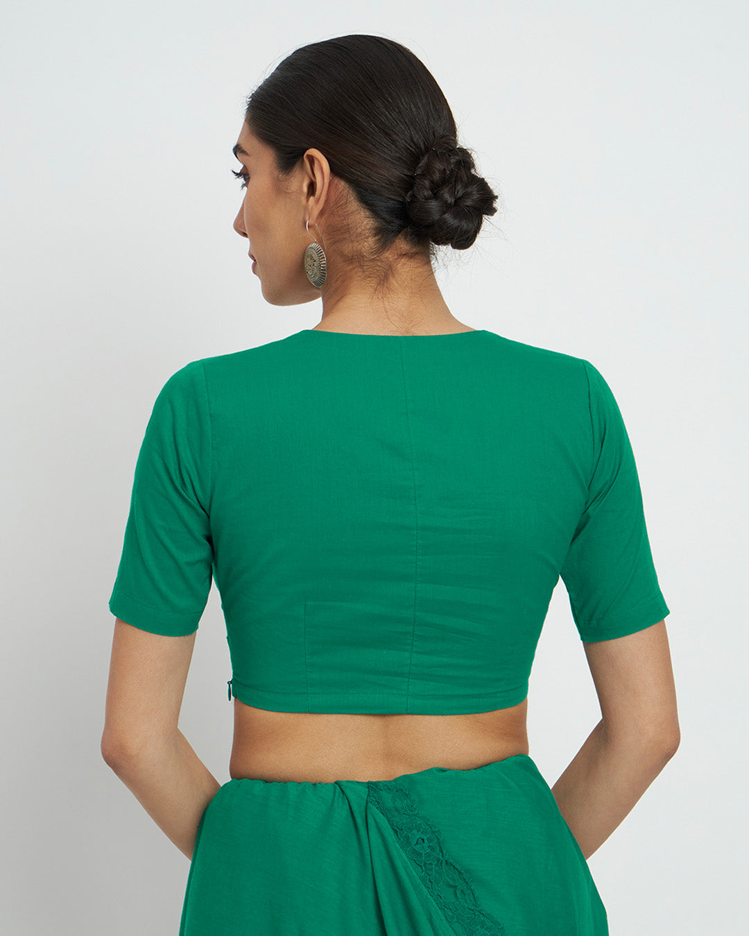 Green Rayon Divine Depth Blouse