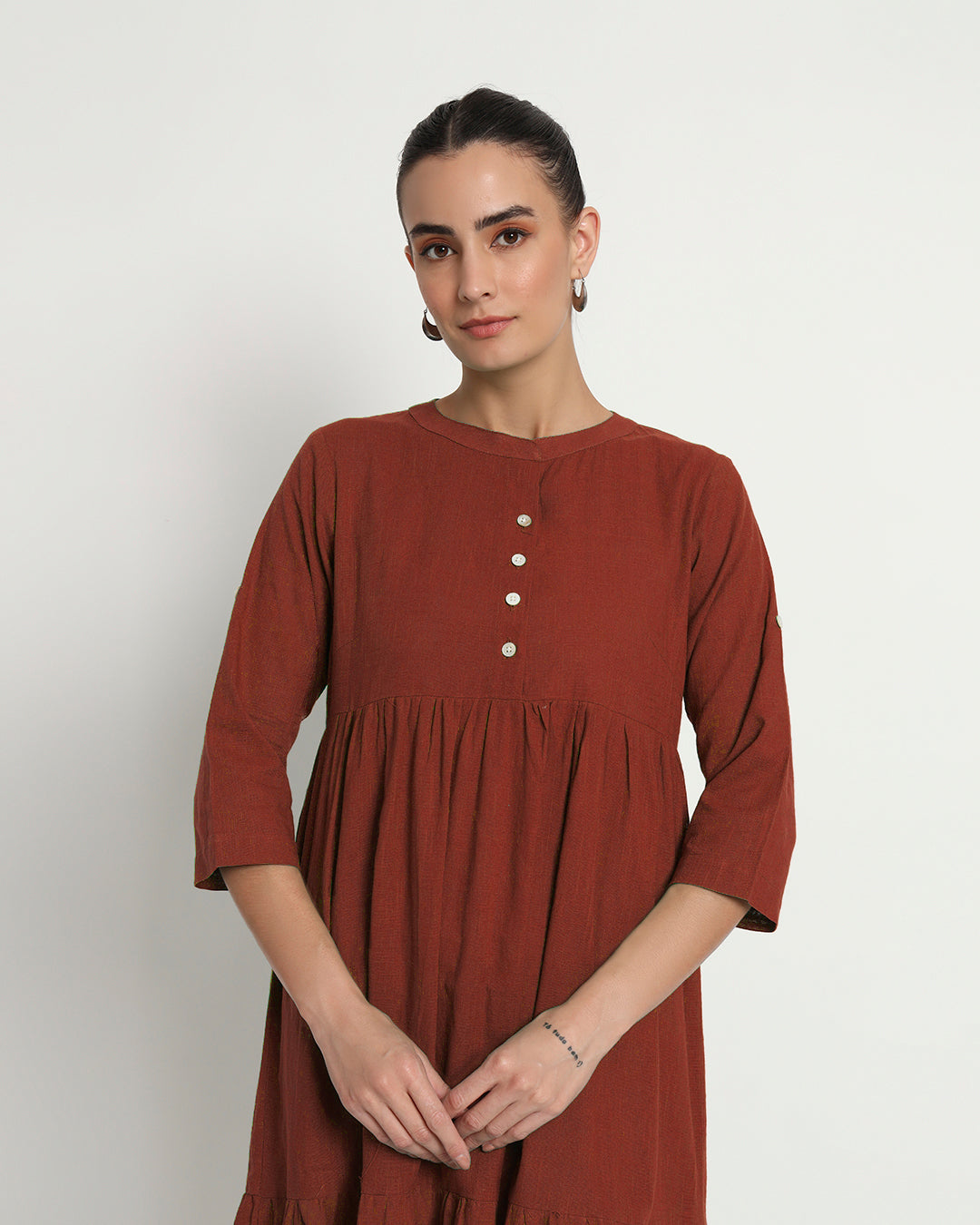 Russet Red Beloved Breeze Band Dress