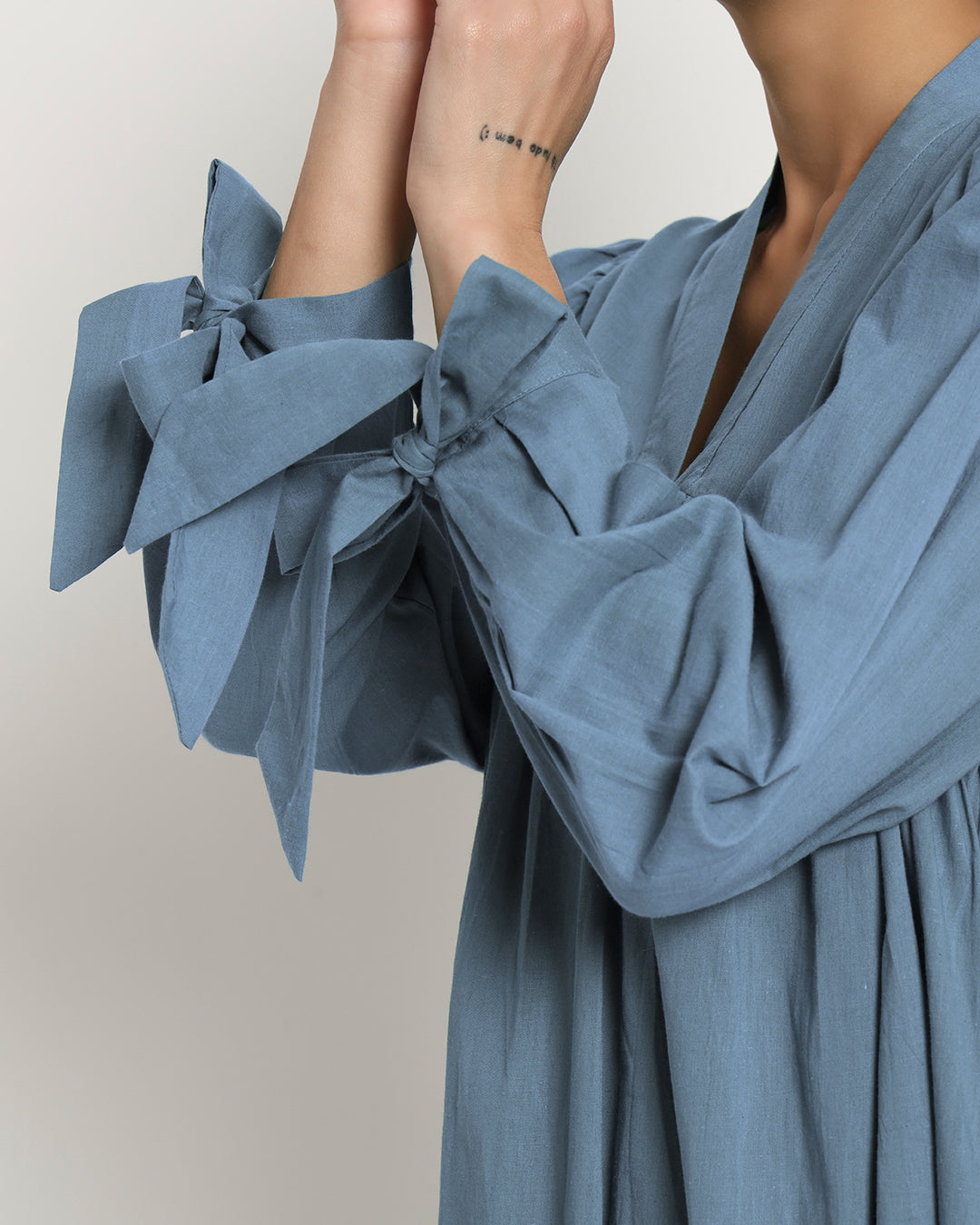 Blue Dawn Bowtiful Gathering V Neck Dress