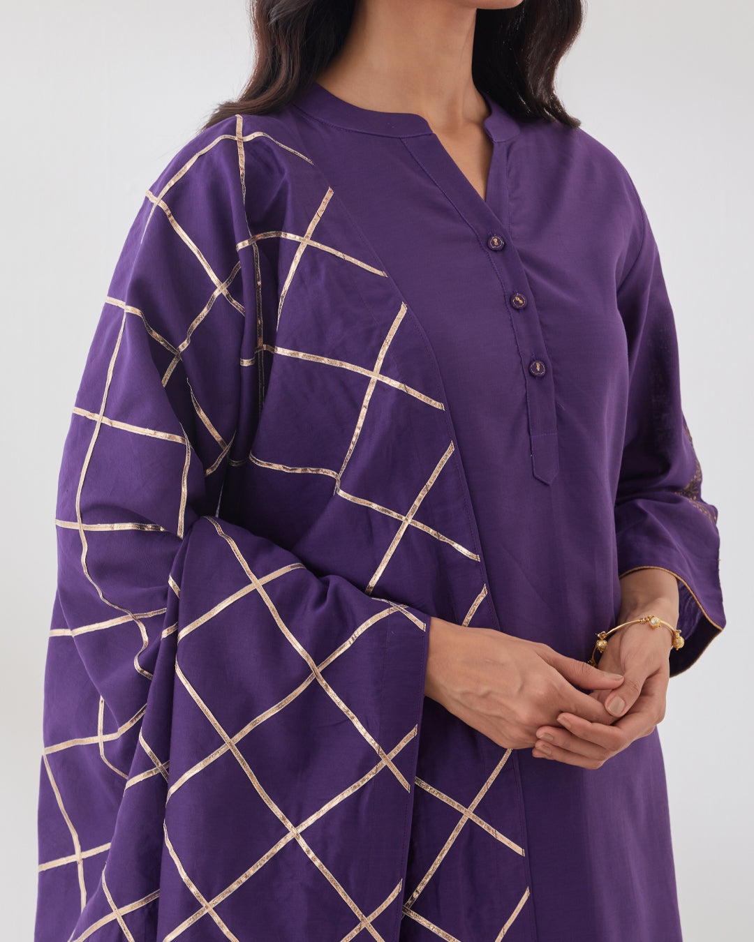 Festive Purpureal Radiance Chanderi Dupatta