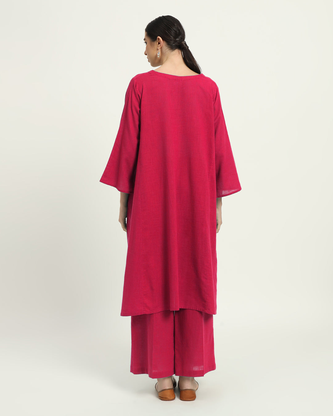 Combo: Queens Gulabi & Aurora Purple Royal Resonance Kalidar Solid Kurta