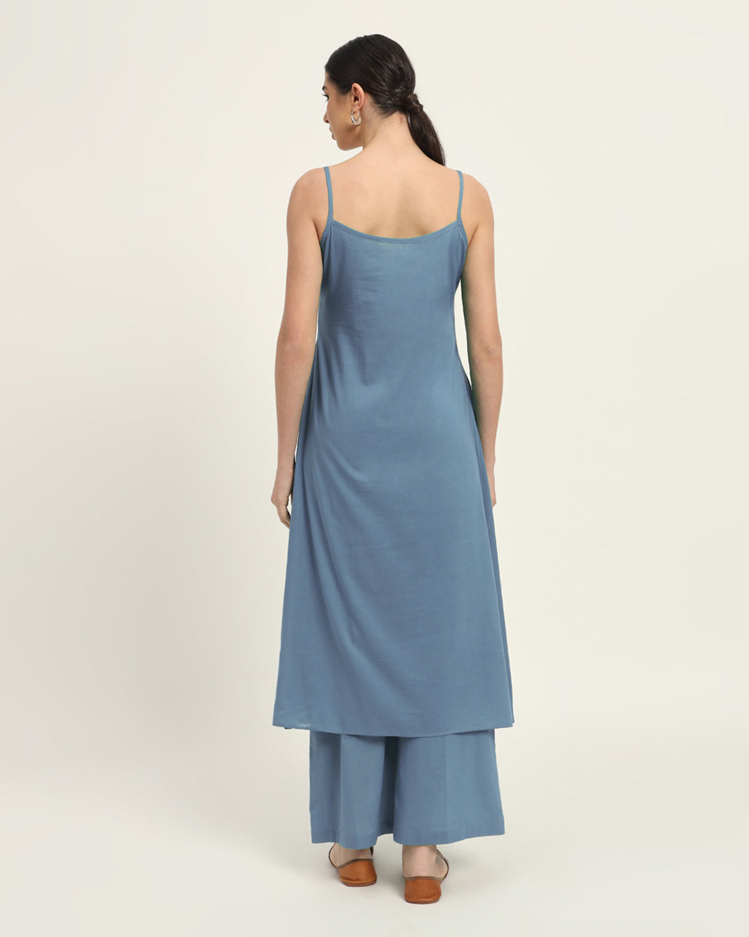 Combo: Blue Dawn & Iris Pink Spaghetti Strands Kurta