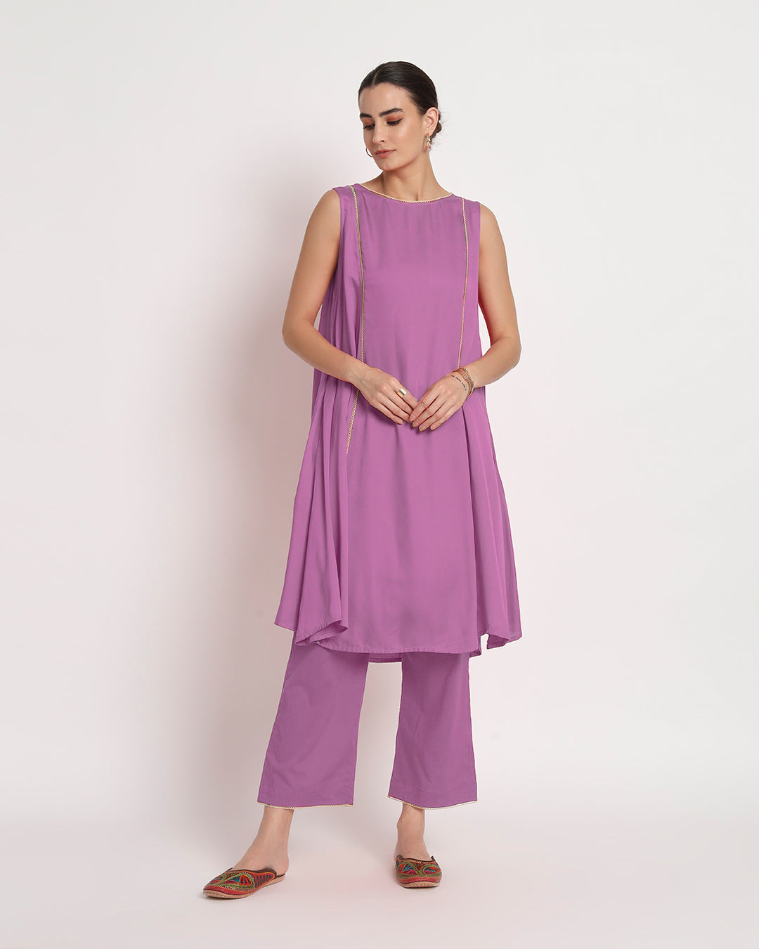 Wisteria Purple Whimsy Gala Flared Co-ord Set