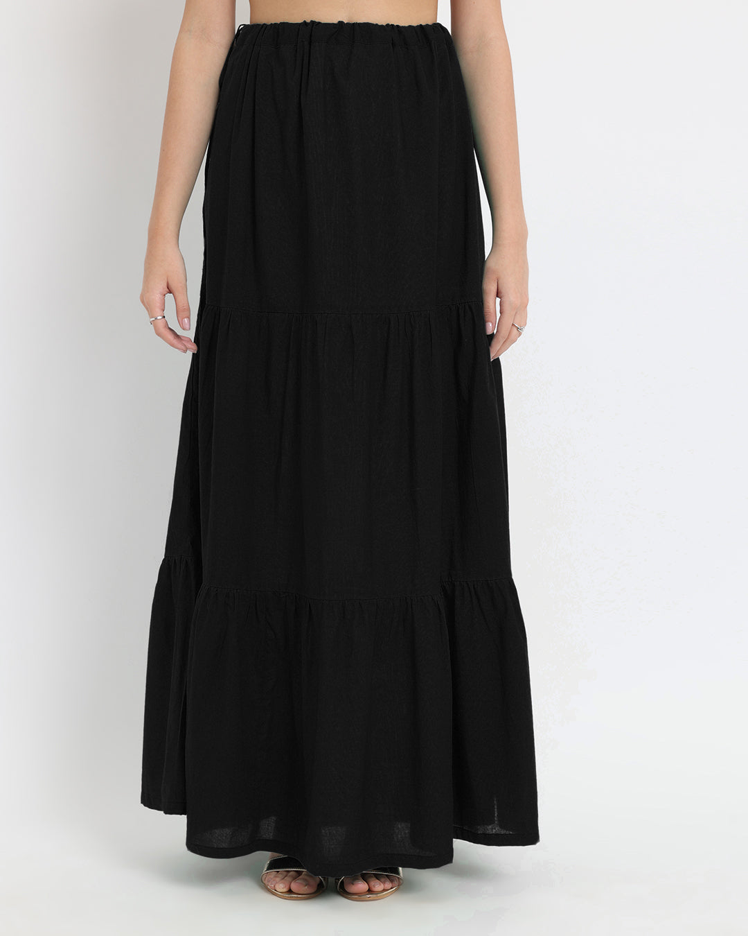 Classic Black Tiered Skirt