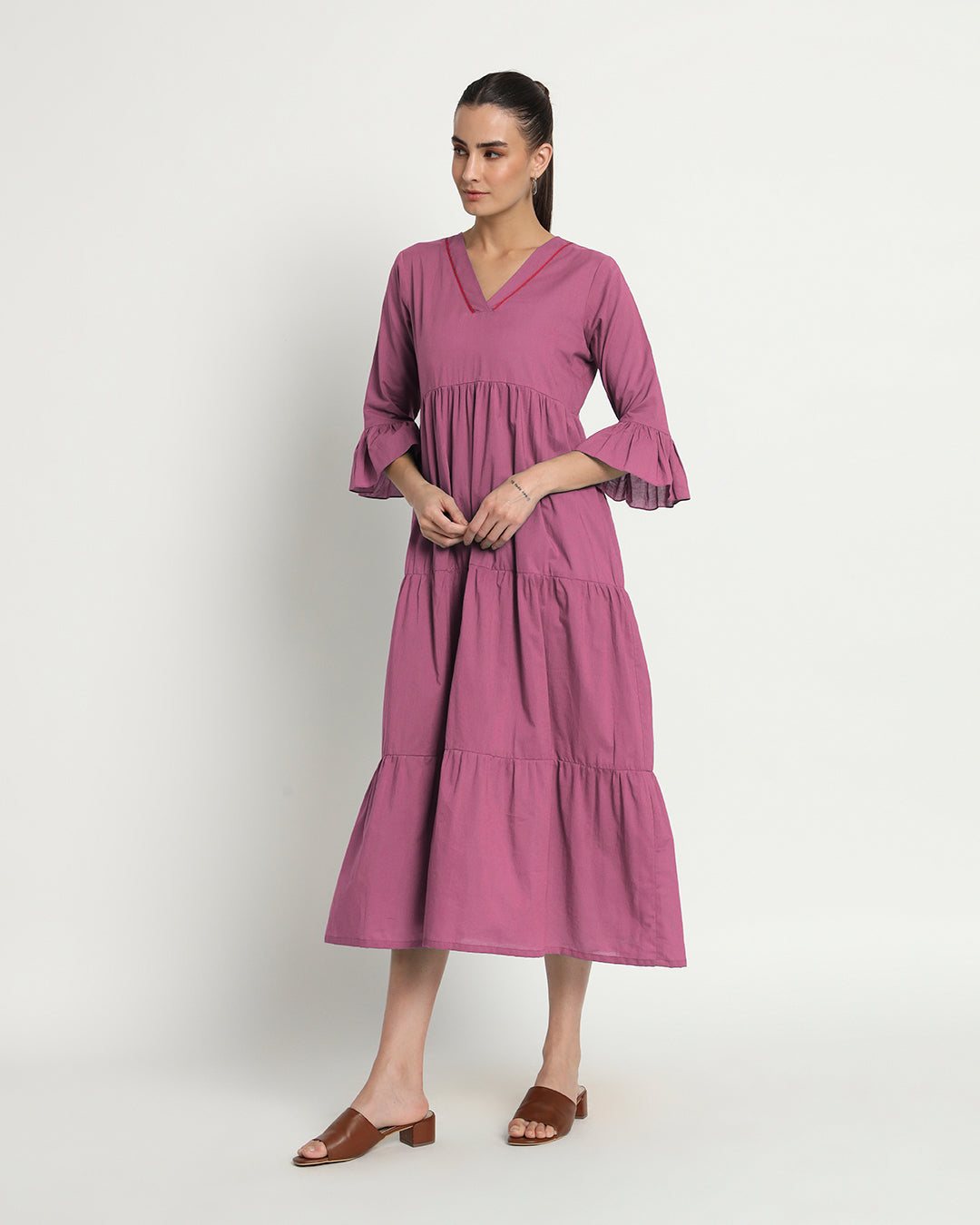 Wings Of Rose Flounce & Flow Maxi Dress