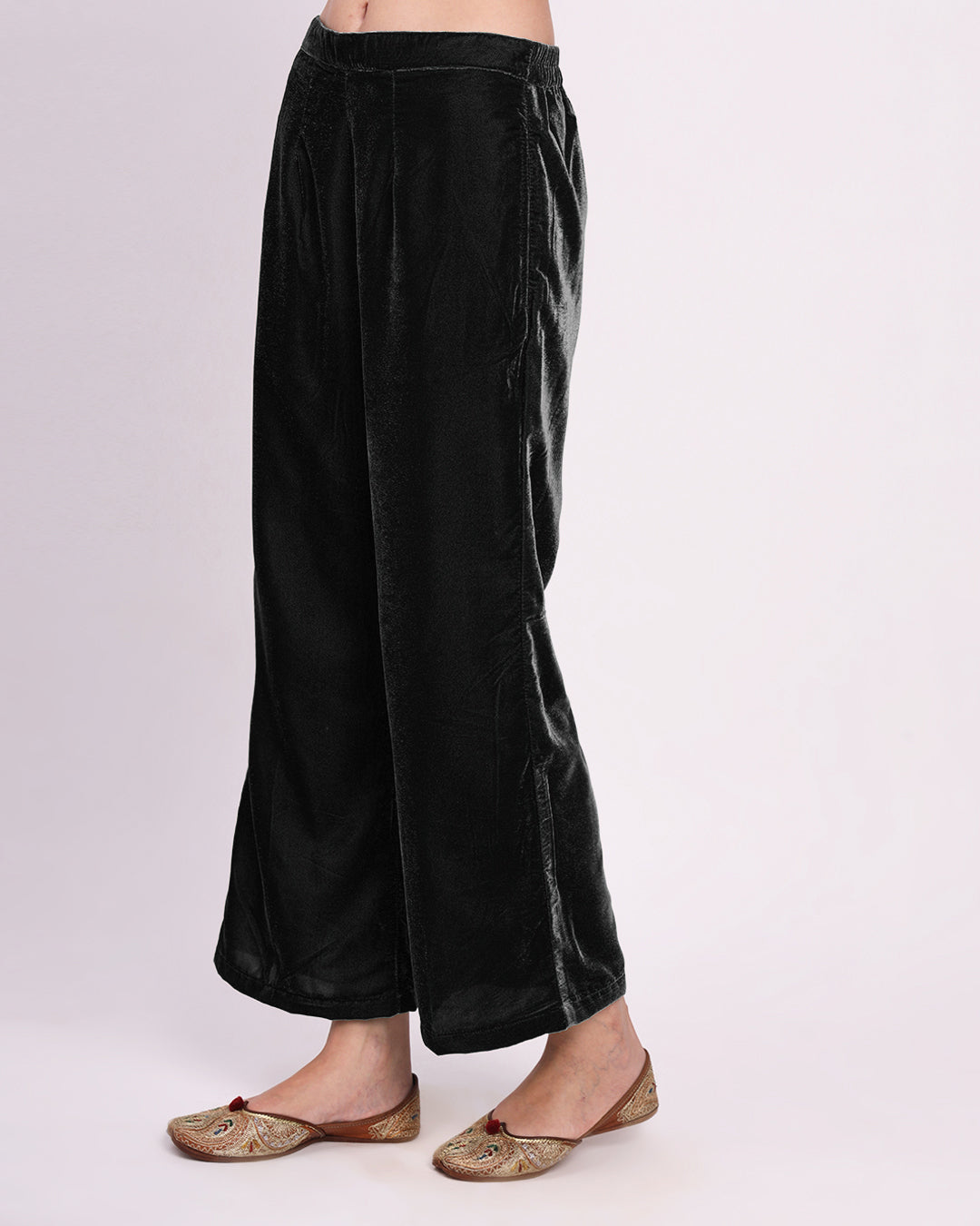 Classic Black Velvet Pants