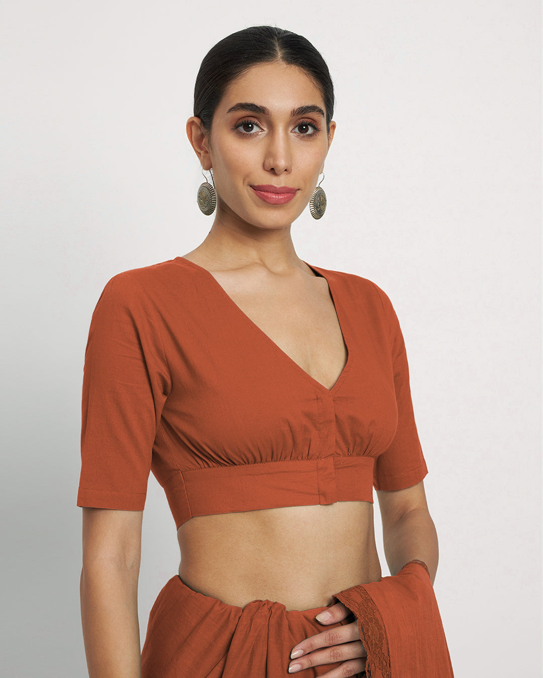 Blush In Love V Gathers Blouse