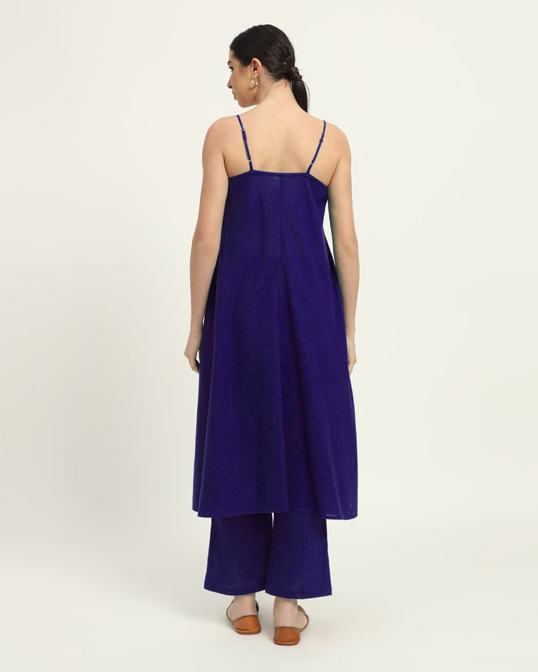 Combo: Queen's Gulabi & Aurora Purple Leisurely Affair Spaghetti Solid Kurta