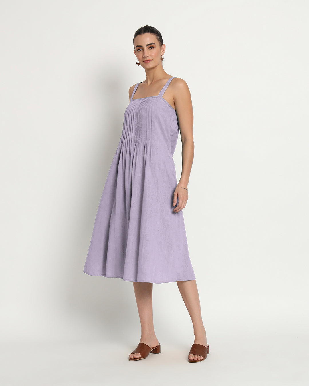 Lilac Dreamy Flare Spaghetti Dress