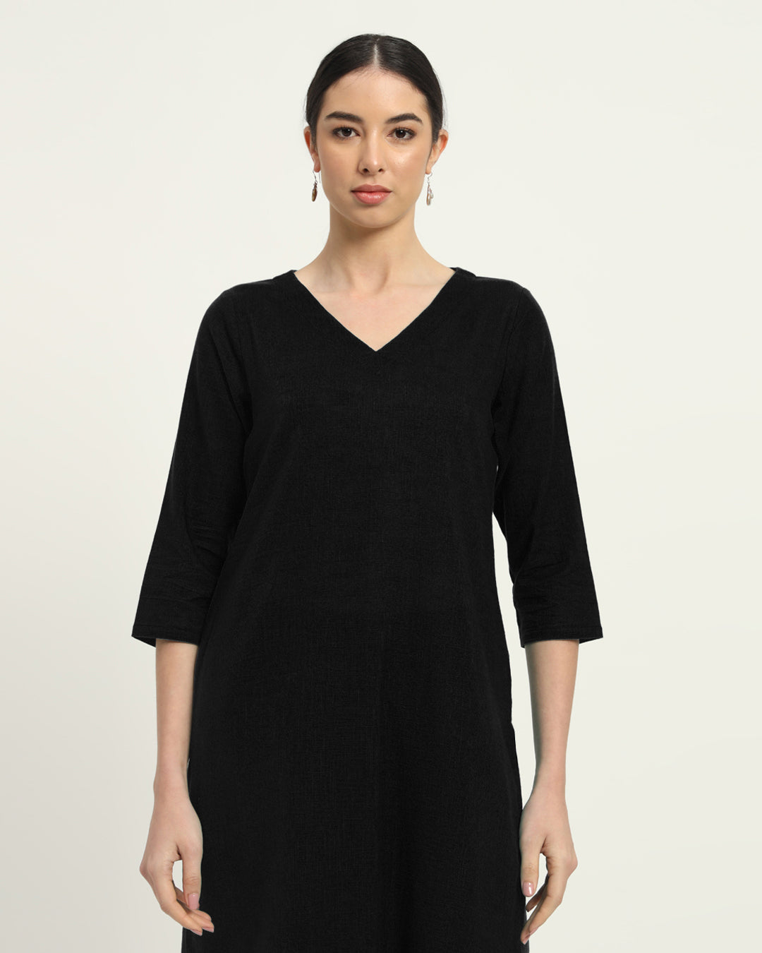 Black Verve & Versatility Kurta (Without Bottoms)