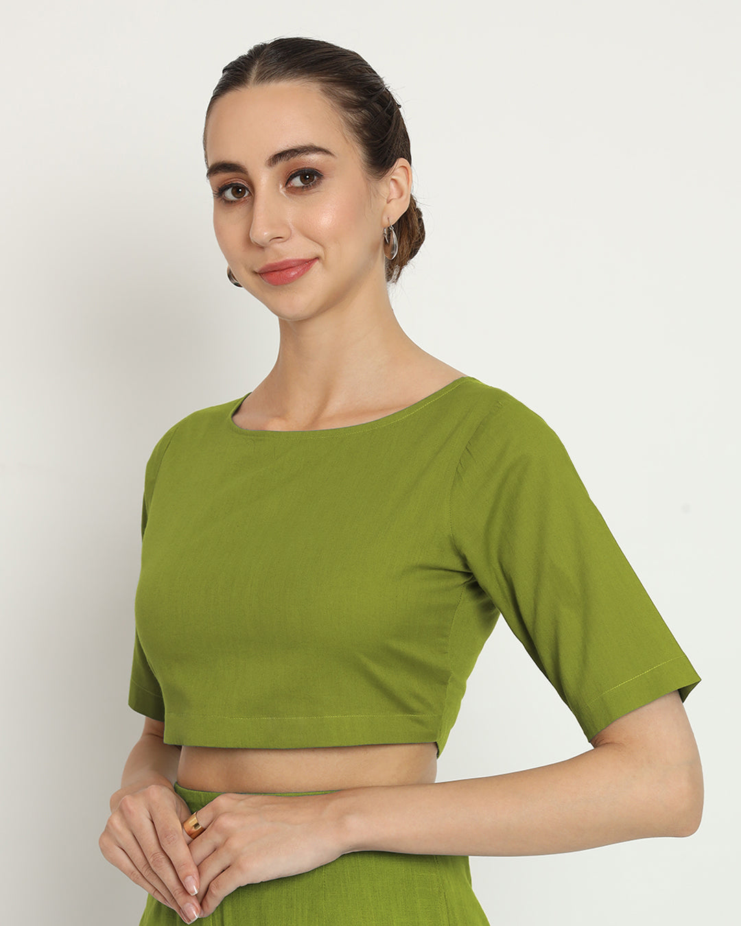 Sage Green Backstory Boat Neck Blouse