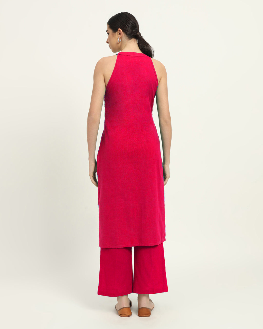 Queen's Gulabi Mermaid Button Down Solid Co-ord Set