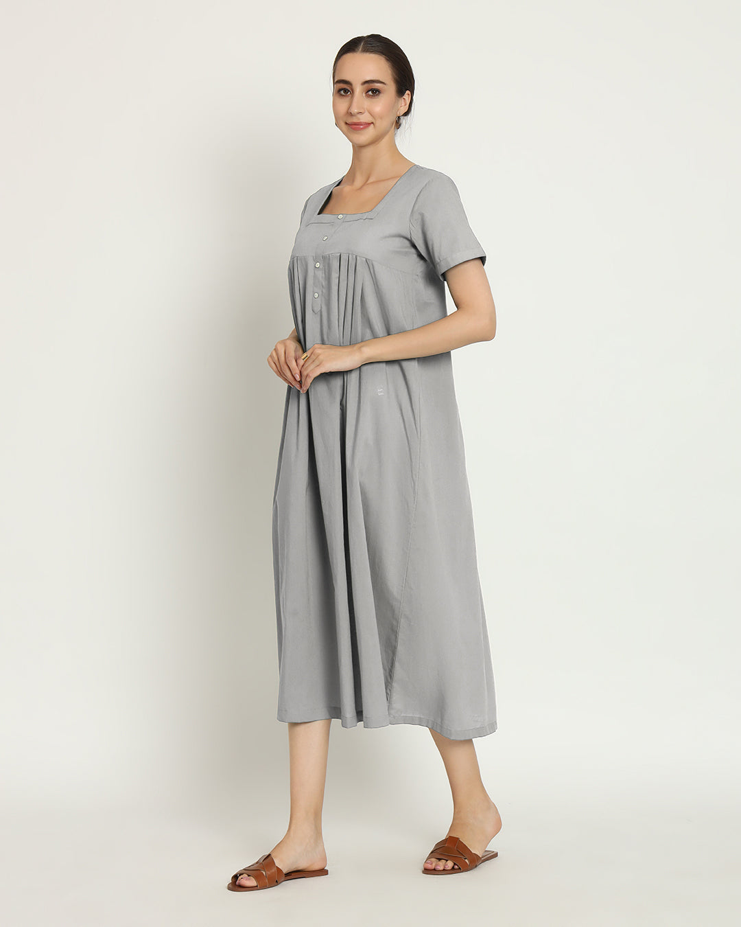 Iced Grey Square Neck Serenity Nightdress