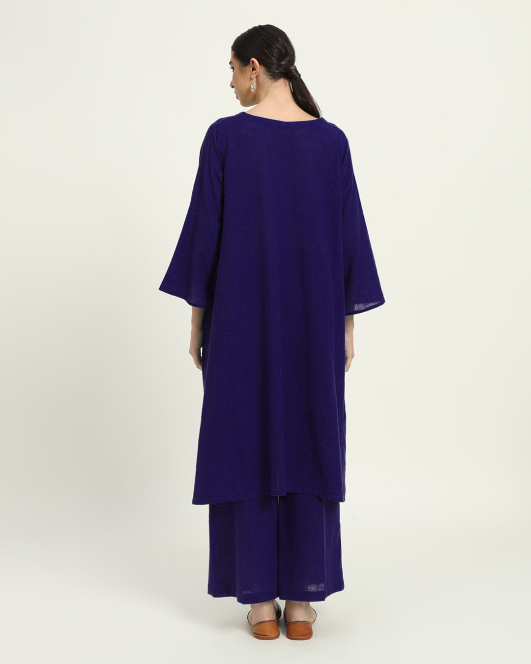 Combo: Queens Gulabi & Aurora Purple Royal Resonance Kalidar Solid Kurta