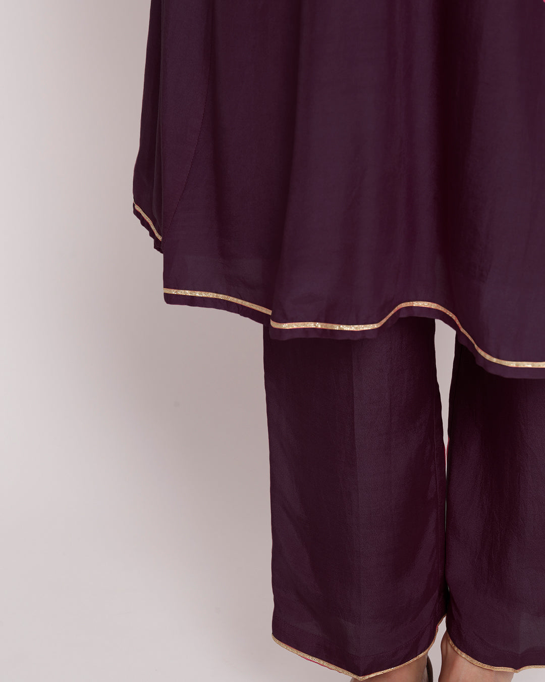 Plum Passion Royal Notch Gala Co-ord Set
