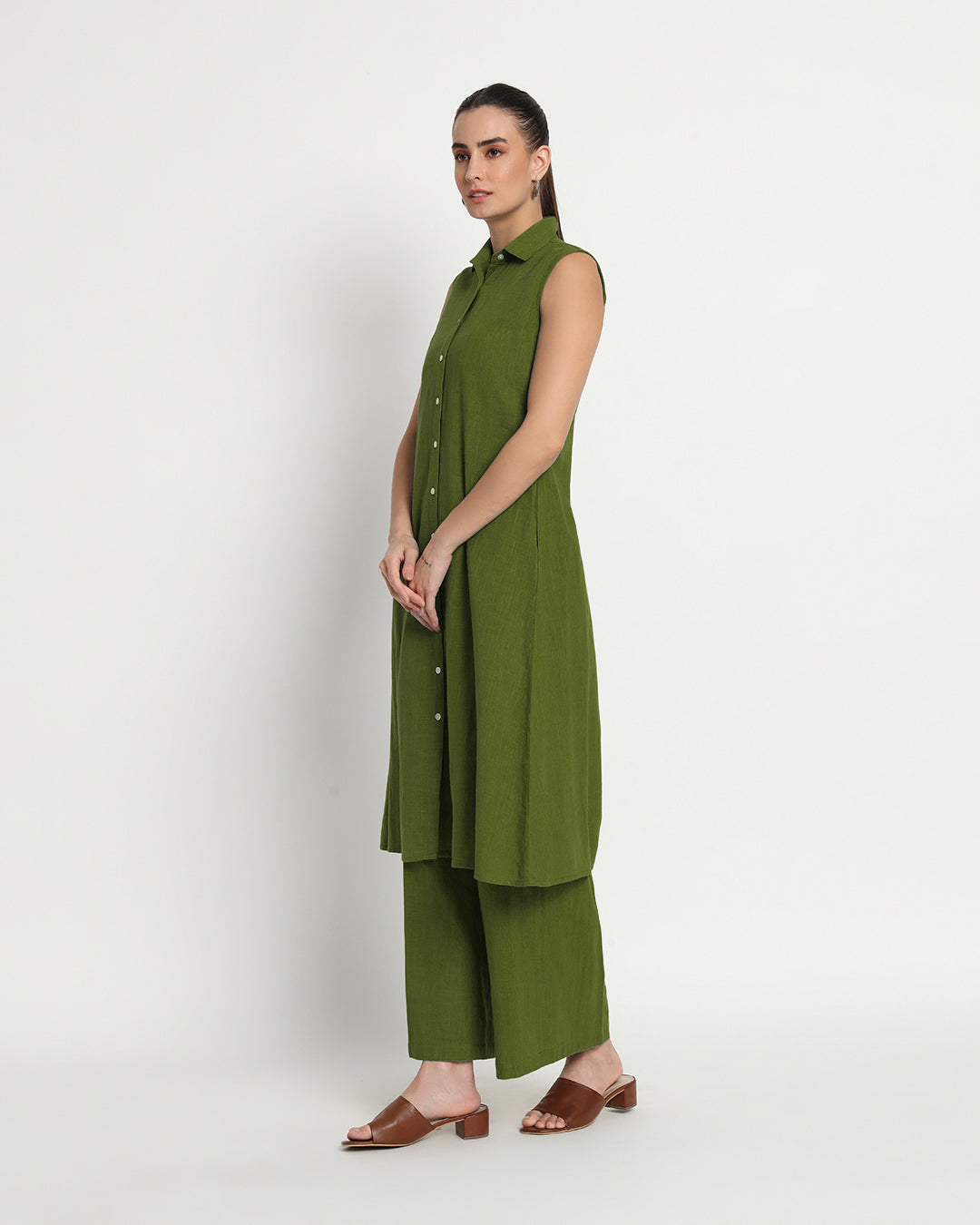 Greening Spring Artful A-Line Solid Co-ord Set
