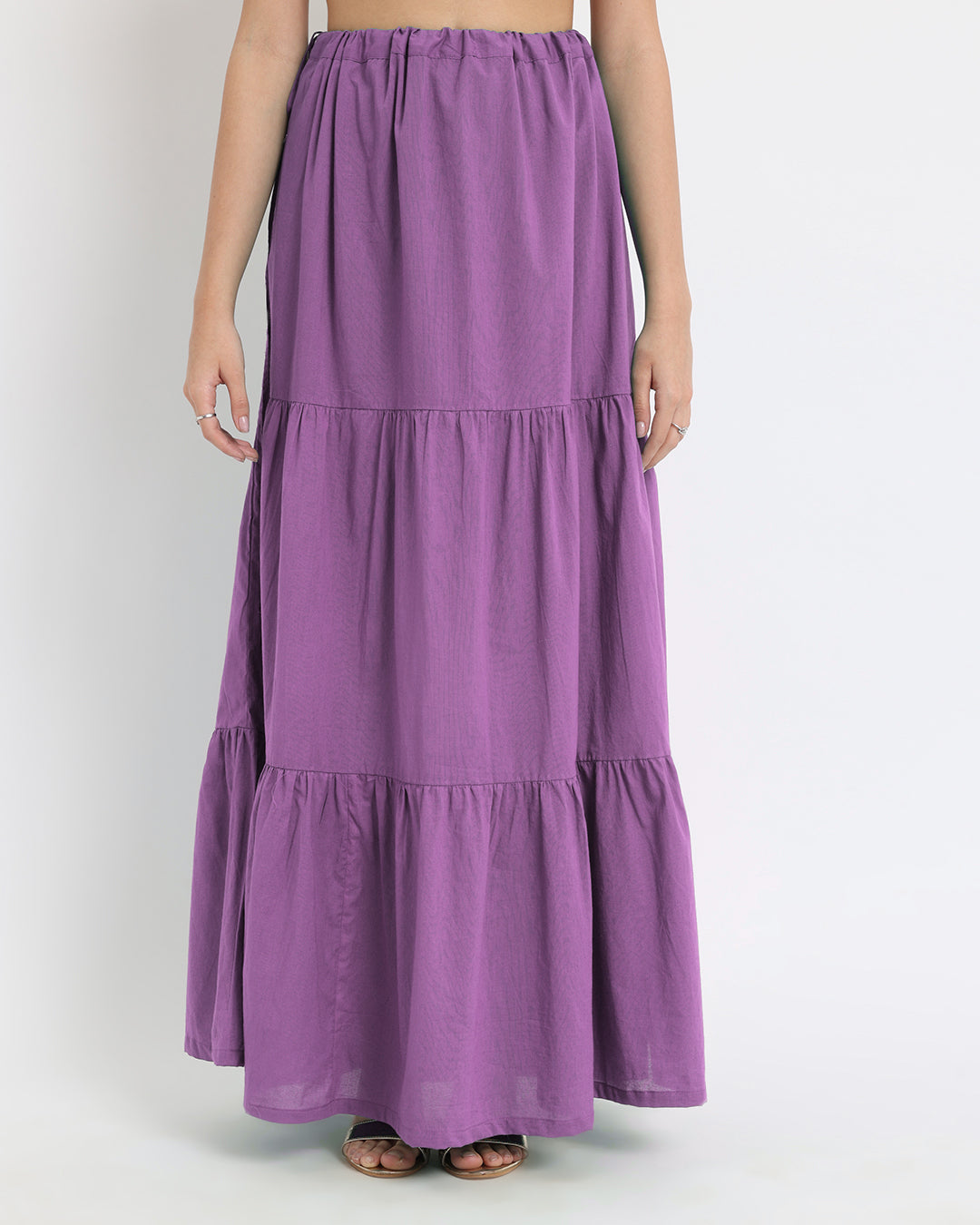 Wisteria Purple Tiery Lace Royal Deep V Co-ord Set