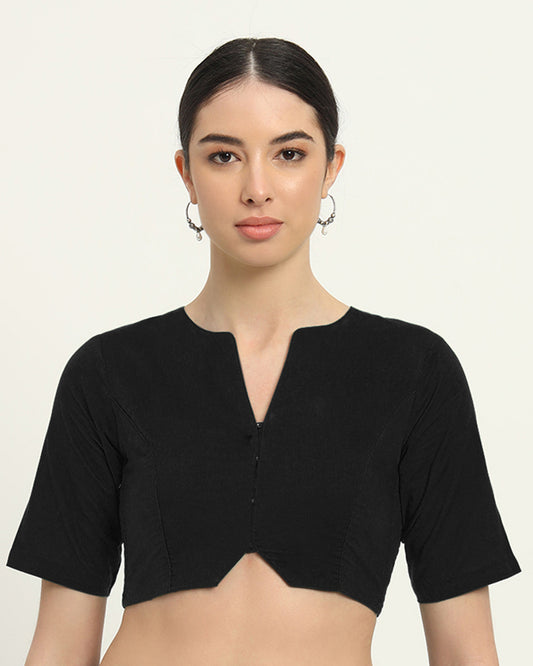 Black Rayon Allure Affair Blouse