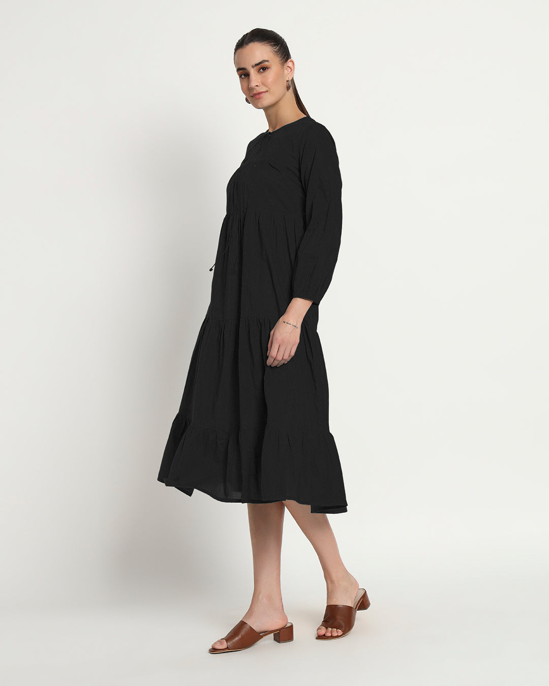 Classic Black Joyful Journey Maxi Dress